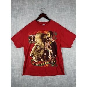 Vintage Haile Selassie Rasta Reggae Rap Tee Big Logo Shirt Red T‎ Shirt XL